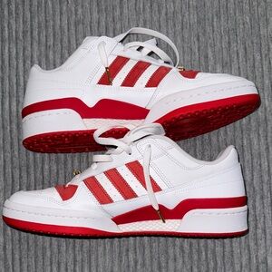 Adidas White and Red Athletic Shoes